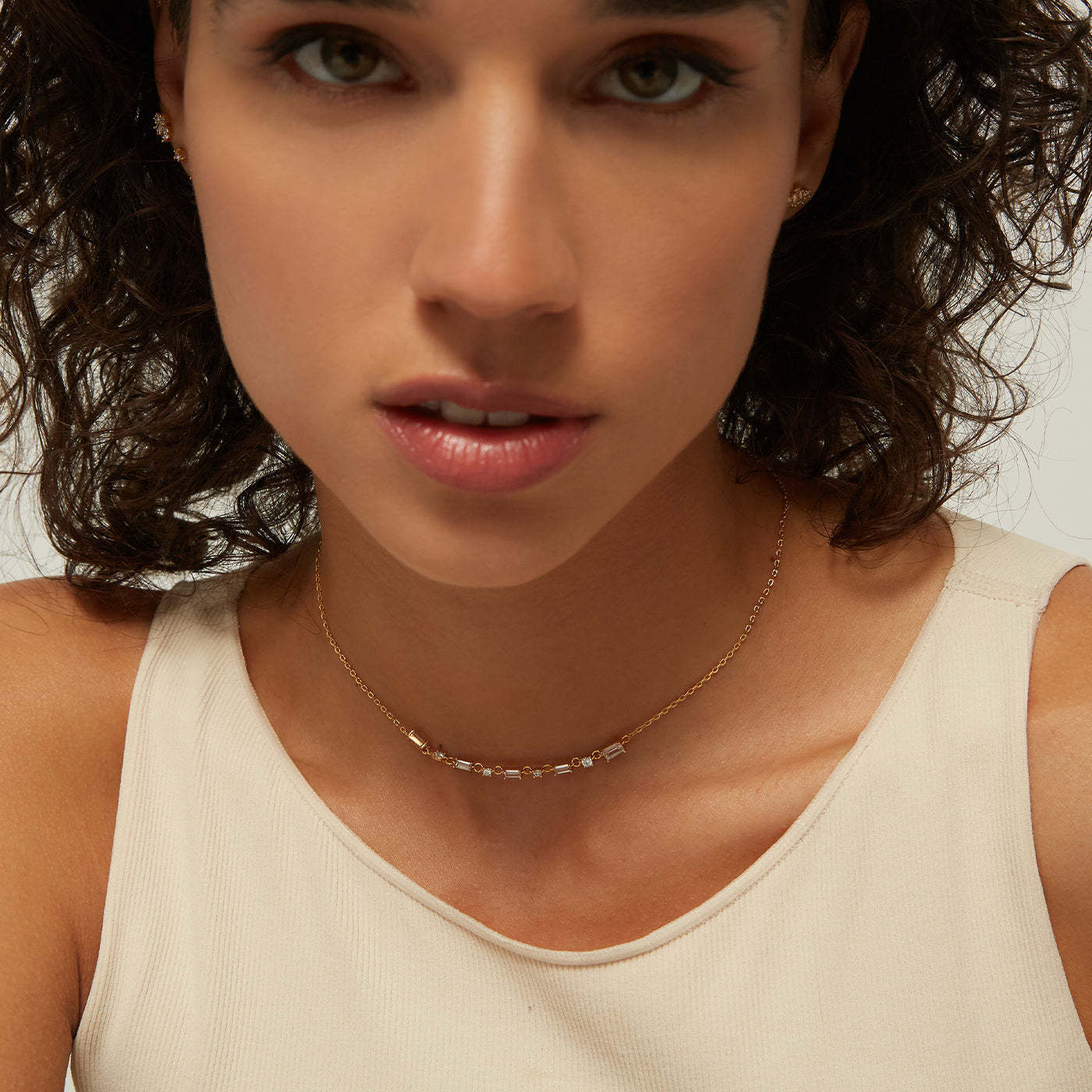 Wholesale Zircon Stainless Steel Gold Plated Necklaces